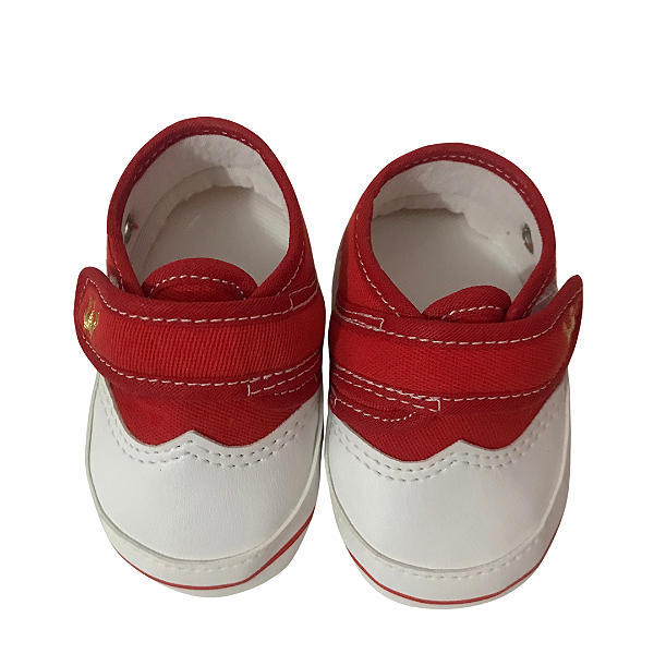 Tênis bebê vermelho com velcro t. G