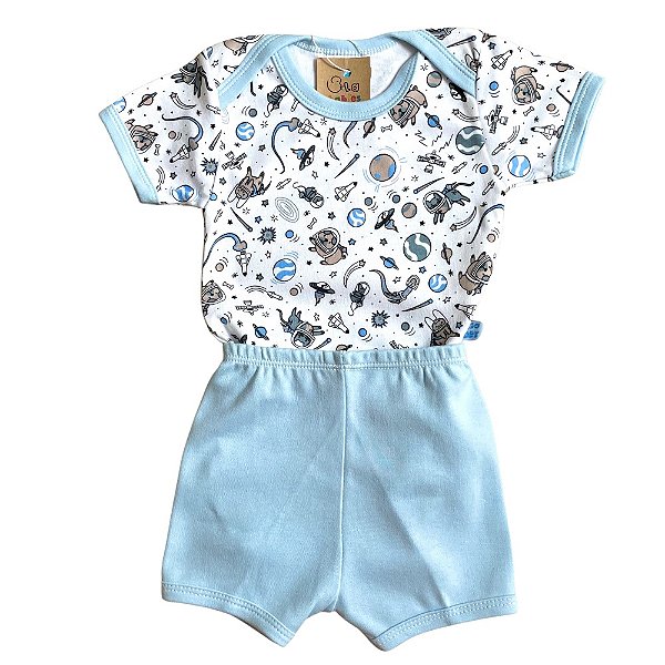 Conjunto Short e Body Manga Curta