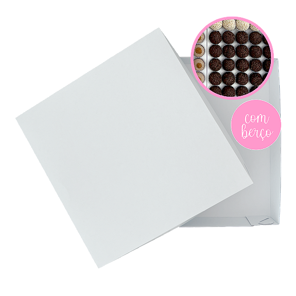Caixa Para 100 Doces C/ Berço - Kit 5 Unidades
