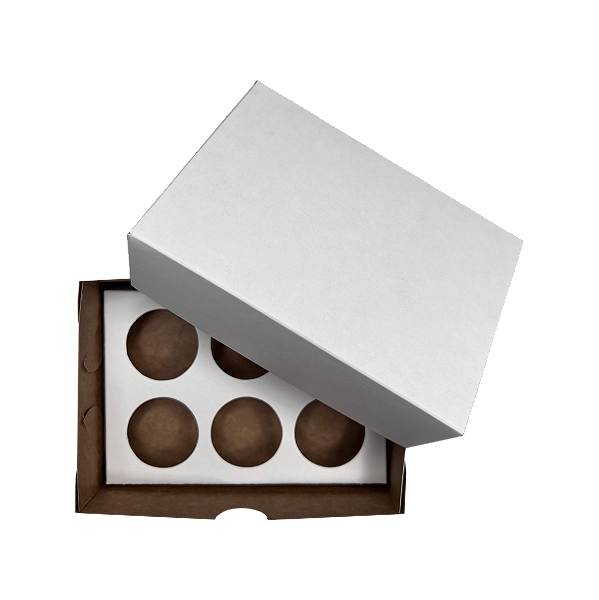 Caixa Para 6 Doces C/ Berço - Kit 10 Unidades