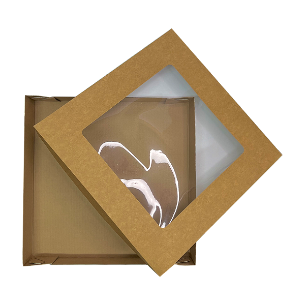 Caixa Para 100 Doces C/ Visor - Kit 5 Unidades - Kraft