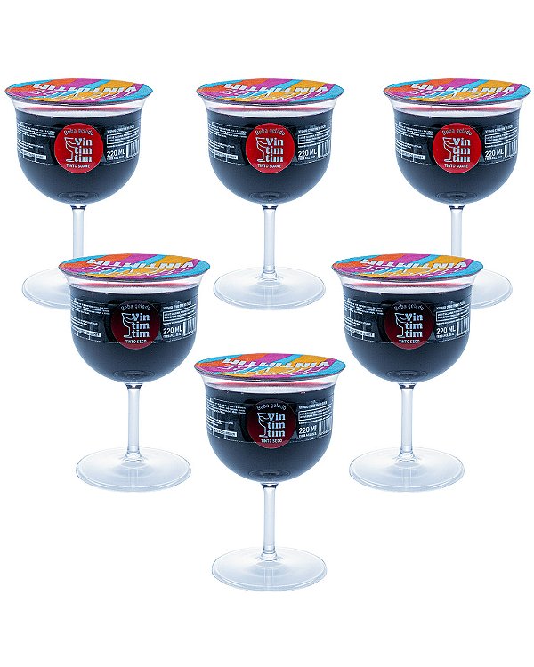 Kit 6 taças de Vintimtim Mix Tinto | Vinho na Taça