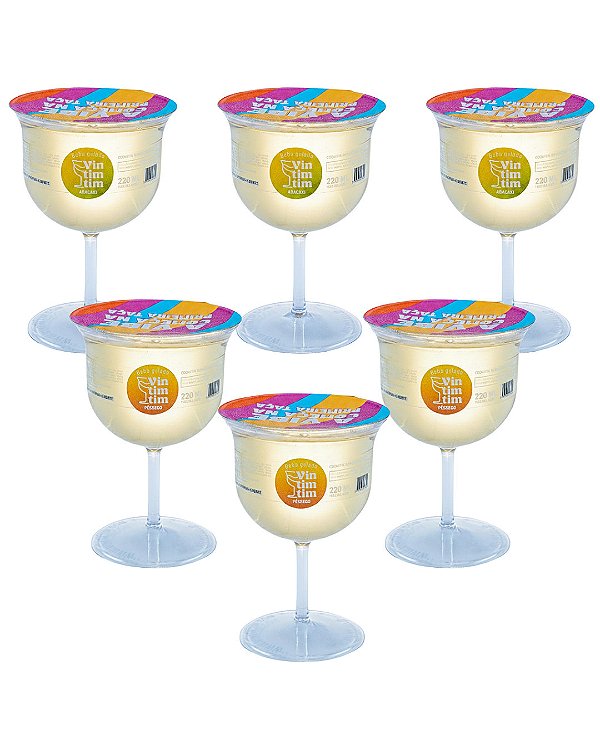 Kit de 6 taças Vintimtim Coquetel Mix | Drink na Taça