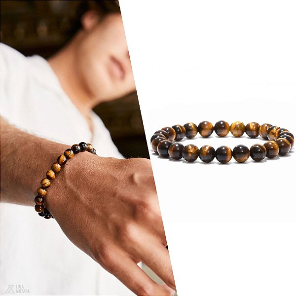 Pulseira Pedra Natural - Olho de Tigre