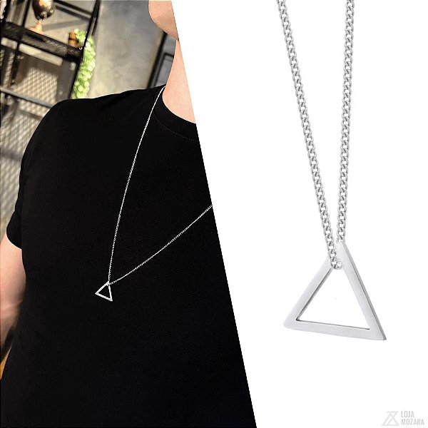 Colar Triangular - Aço Inox