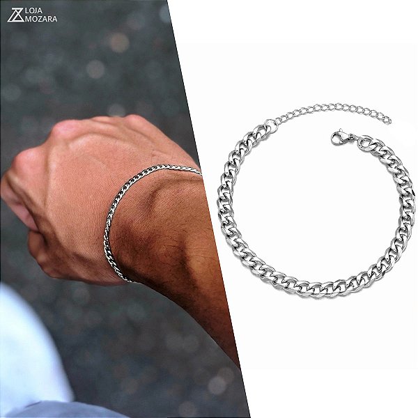 Pulseira Fênix 5mm - Aço Inox Regulável
