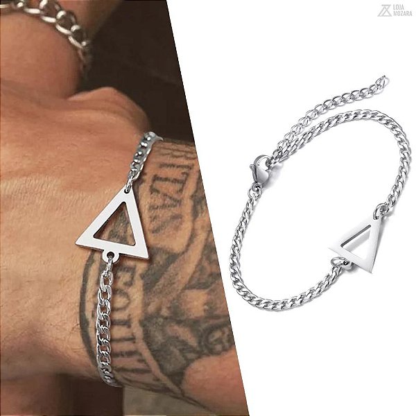 Pulseira Triangulo - Aço Inox Regulável