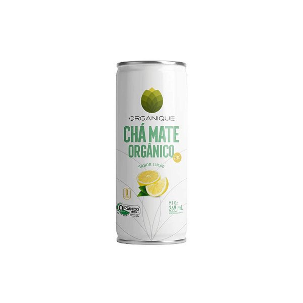 Chá Mate Orgânico Limão Zero Organique 269ml - Sem açúcar Sem Glúten