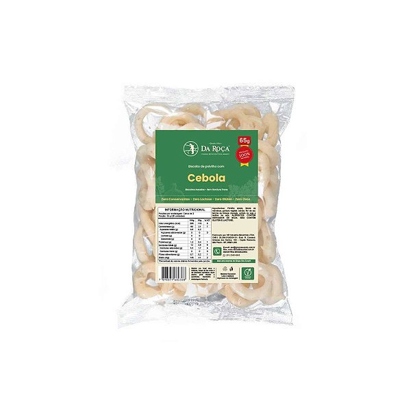 Biscoito de Polvilho Salgado Vegano Cebola Da Roça 65g - Sem glúten