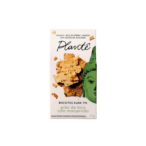 Biscoito Vegano Kuan Yin Grao de Bico com Manjericao 42g - Plantê