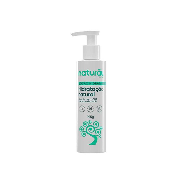 Loção Hidratante Vegano Natural Oleo de Coco e Extratos Roma 195ml - Orgânico Natural