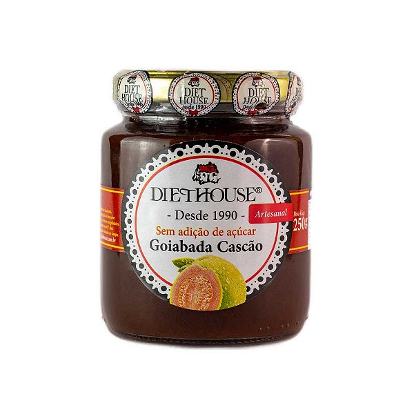 Doce Diet Vegano de Goiabada Cascão Sem Açúcar - Diet House