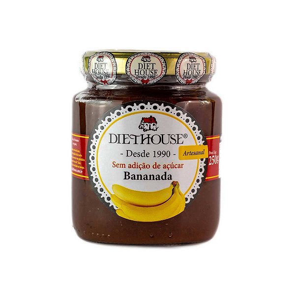 Doce Diet Vegano de Bananada Sem Açúcar - Diet House