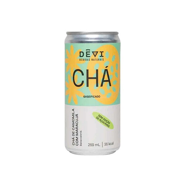 Chá Vegano Natural DÊVI Camomila com Maracujá Gaseificado 269ml