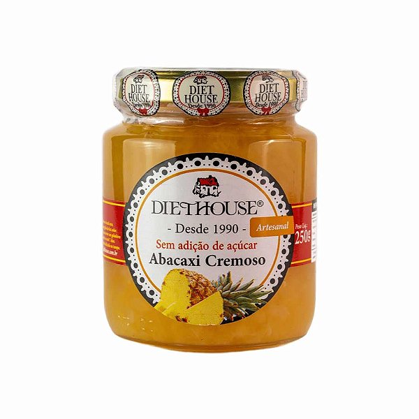 Doce Diet Vegano de Abacaxi Cremoso Sem Açúcar - Diet House