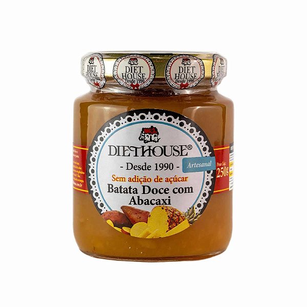Doce Diet Vegano de Batata Doce com Abacaxi Sem Açúcar - Diet House