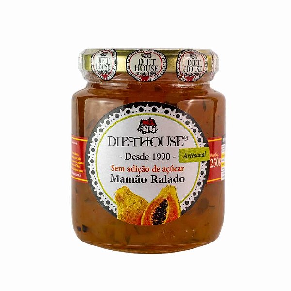 Doce Diet Vegano de Mamão Ralado Sem Açúcar - Diet House