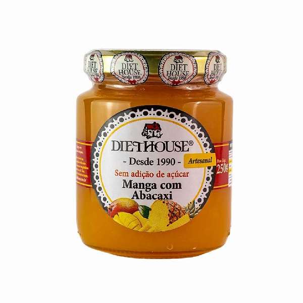 Doce Diet Vegano de Manga com Abacaxi Sem Açúcar - Diet House