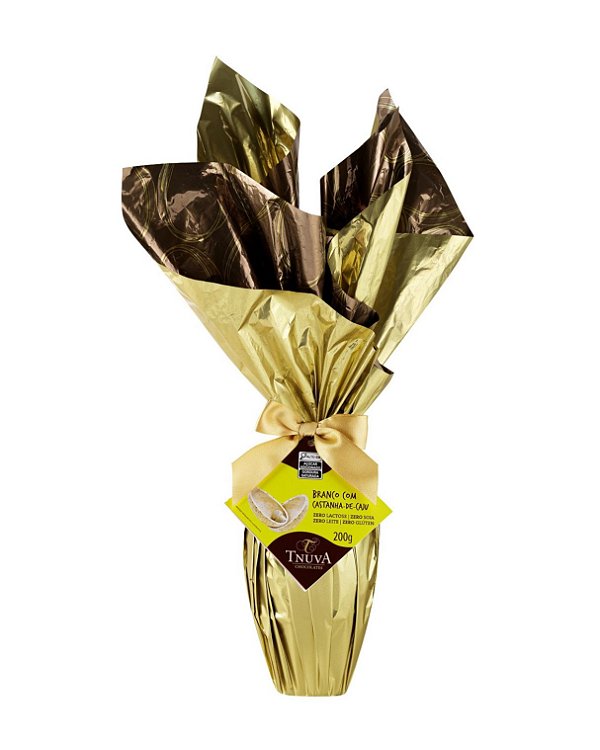 Ovo de Páscoa Chocolate Branco Castanha de Caju Vegano 200g