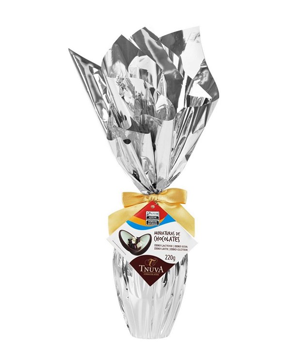 Ovo de Páscoa Bicolor com Miniaturas Temáticas 220g