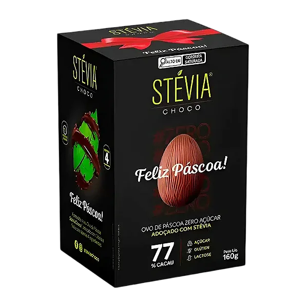 Ovo de Páscoa Vegano STEVIA Puro 77% 160g