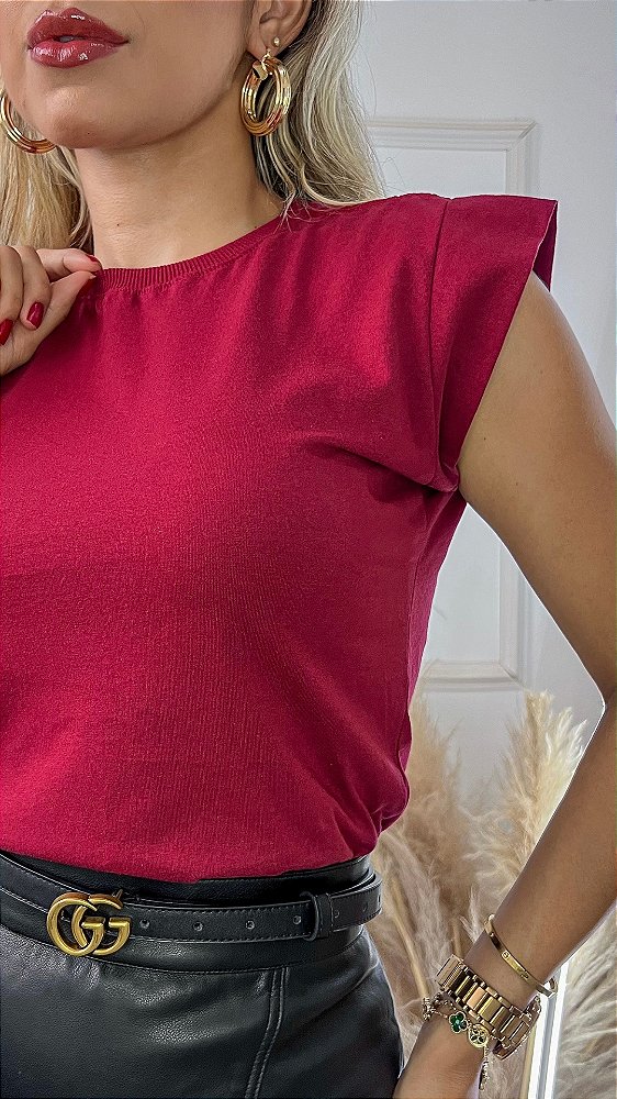 BLUSA MUSCLE TEE BÁSIC - MARSALA