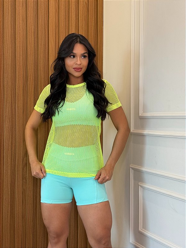 BLUSA FEMININA ARRASTÃO - AMARELO LIMA