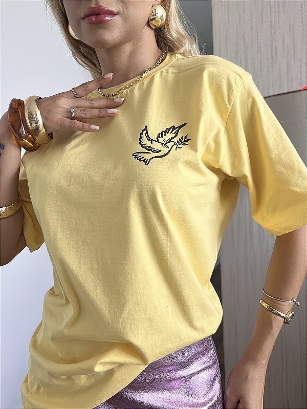 MAX TSHIRT UNISSEX MENEGOTTI POMBA - AMARELO