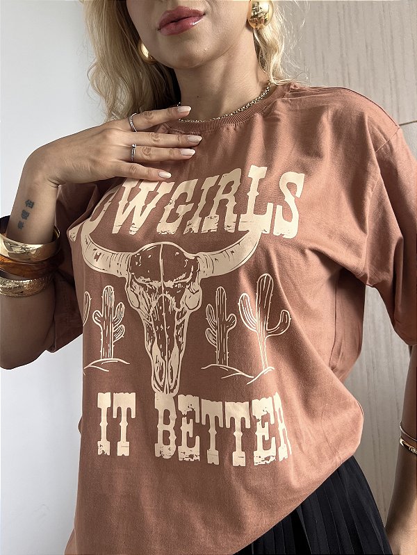 MAX TSHIRT UNISSEX MENEGOTTI COWGIRLS - CANELA