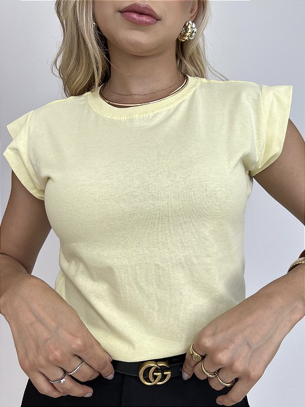 BLUSA MUSCLE TEE BÁSIC - AMARELO BEBÊ