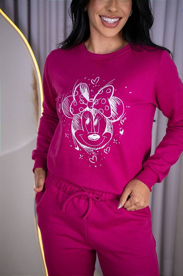 BLUSA MOLETOM MN -ROSA PINK