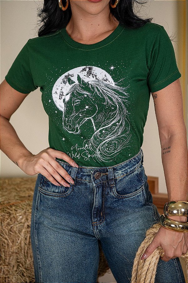TSHIRT CAVALO LUA - VERDE