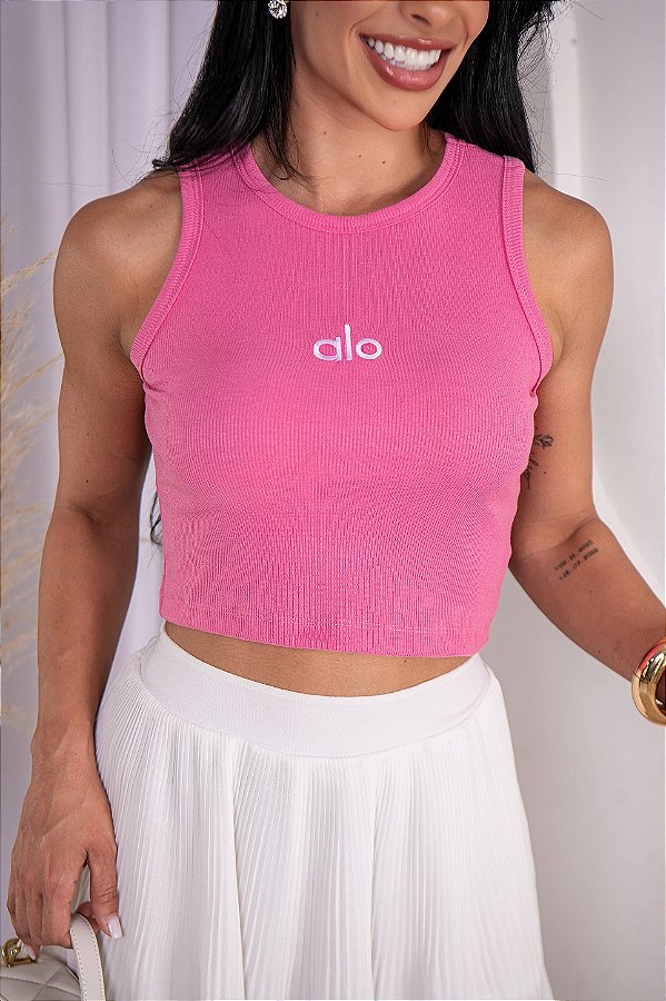 CROPPED REGATA NA RIBANA ALO - ROSA