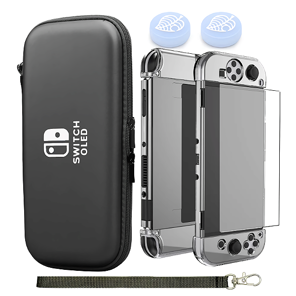 Kit Completo de Proteção Colorido para Nintendo Switch OLED
