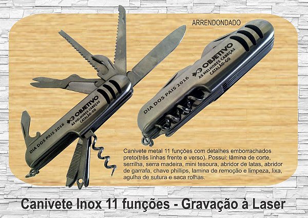 Canivete Inox 11 funções