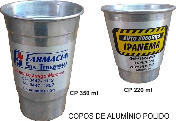 Copo Alumínio Polido
