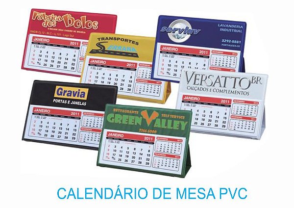 Calendarios de Mesa PVC