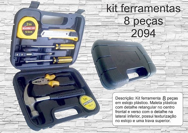 Kit Ferramentas 8 peças