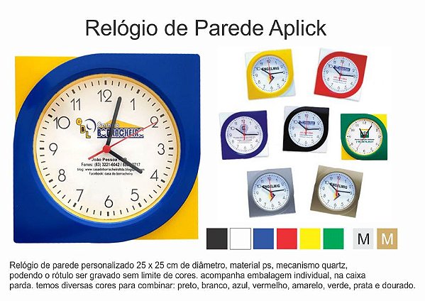 Relógio Aplick 25cm