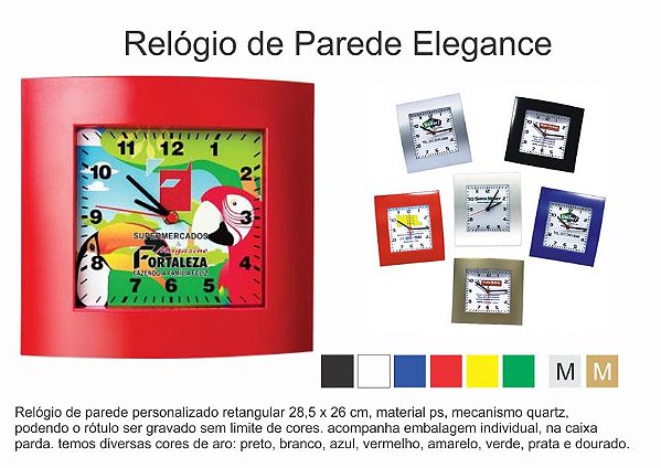 Relógio Elegance 28,5 x 26cm