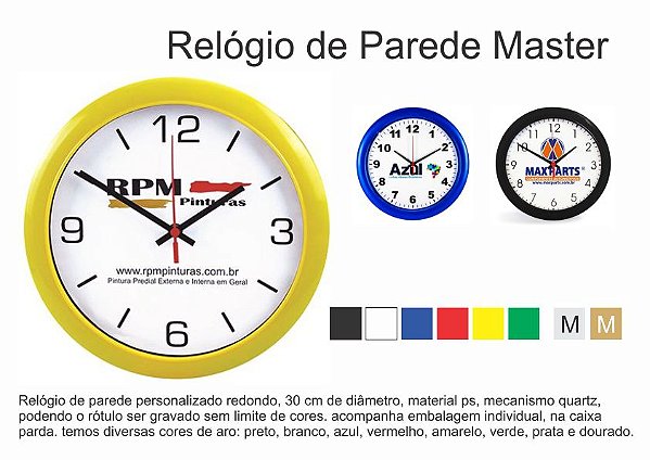 Relógio Master 30cm
