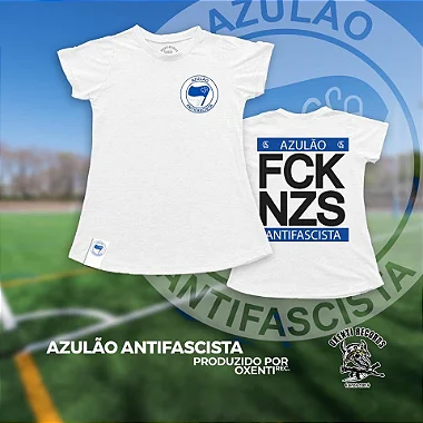 Camiseta FCK NZS BabyLook - Azulão Antifascista