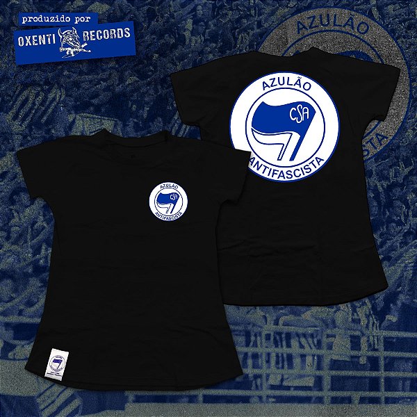 Camiseta Azulão Antifascista - BabyLook