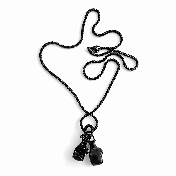 Colar Com Pingente de Luvas de Boxe