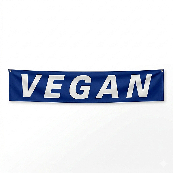 Faixa Vegan em Tecido Oxford | Decoração e Manifesto | Oxenti Records