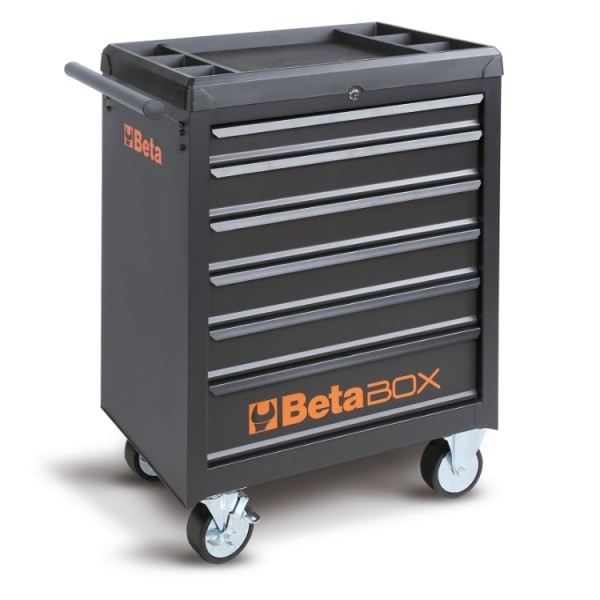 BW C04BOX-A VU - CARRO DE FERRAMENTAS BETA BOX COM 6 GAVETAS COM JOGO DE 196 FERRAMENTAS PARA USO UNIVERSAL (PRETO)