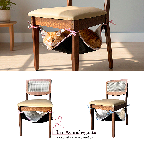 Rede Suspensa de Gatos para Cadeiras  Impermeável Sherpa Acabamento Premium