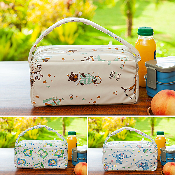 Bolsa Frasqueira Térmica Bebê e Infantil 2,78 Litros Impermeável Estojo Leve e Compacta