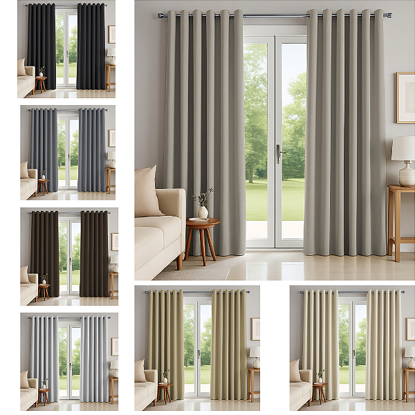 Cortina Basic Blackout Tecido Corta Luz 3,00x2,50m para Varão Simples 2m