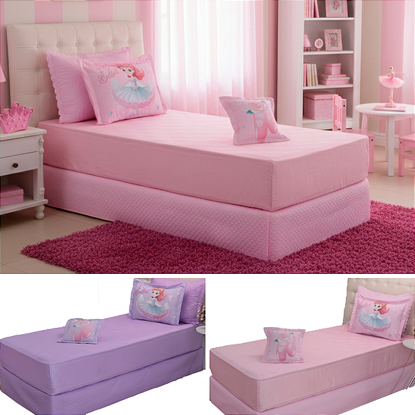 Jogo de Lençol 3 Pçs Solteiro Infantil e Juvenil Divina Bailarina Simples com Elástico Estampa Digital